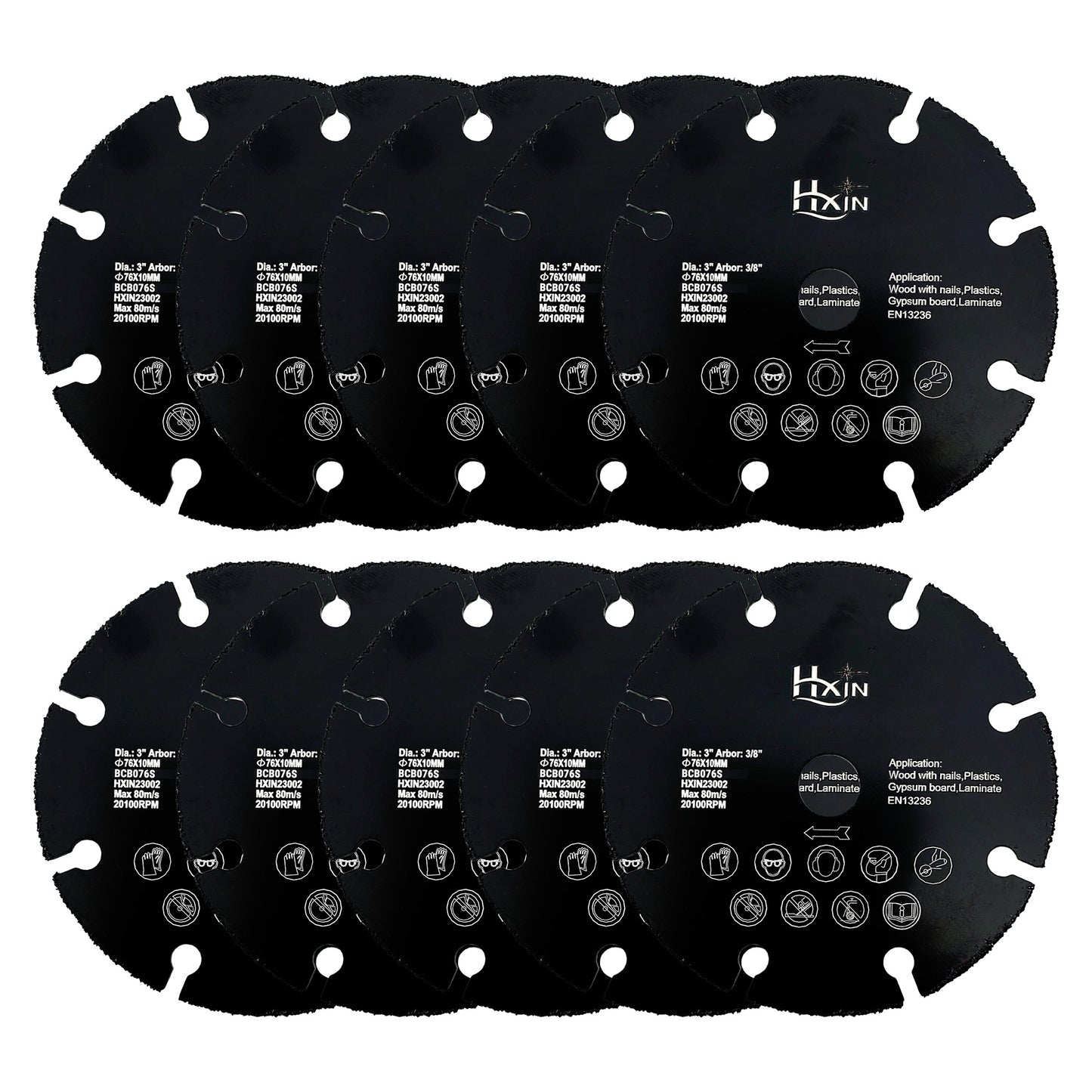 HXin Vacuum Brazed Dry Cutting Carbide Blades For wood, wood with nails, aluminium tube, copper tube, plastic, plaster