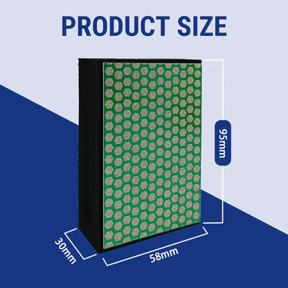 HXin Electroplated Diamond Hand Pad Sanding Block Sharp Glass Grinding Polishing Pad Sanding Block Foam Backing Hand-Held Sanding Block for Sanding Polishing Marble Tile Ceramics