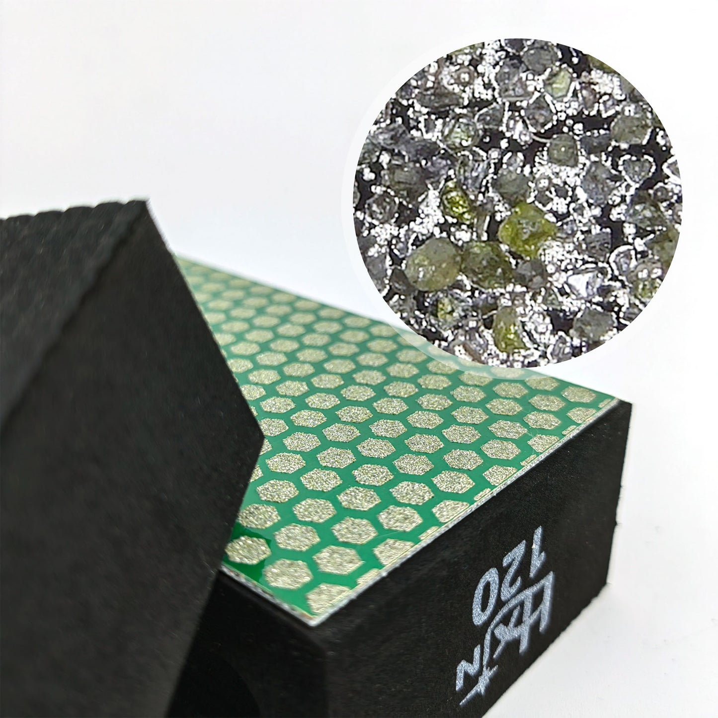 HXin Electroplated Diamond Hand Pad Sanding Block Sharp Glass Grinding Polishing Pad Sanding Block Foam Backing Hand-Held Sanding Block for Sanding Polishing Marble Tile Ceramics