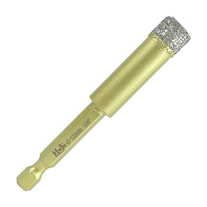 HXIN Vacuum Brazed Diamond Drill Bits With Hexagonal E6.3mm Quick-fit Shank for Porcelain, Ceramic, Tiles, Marble