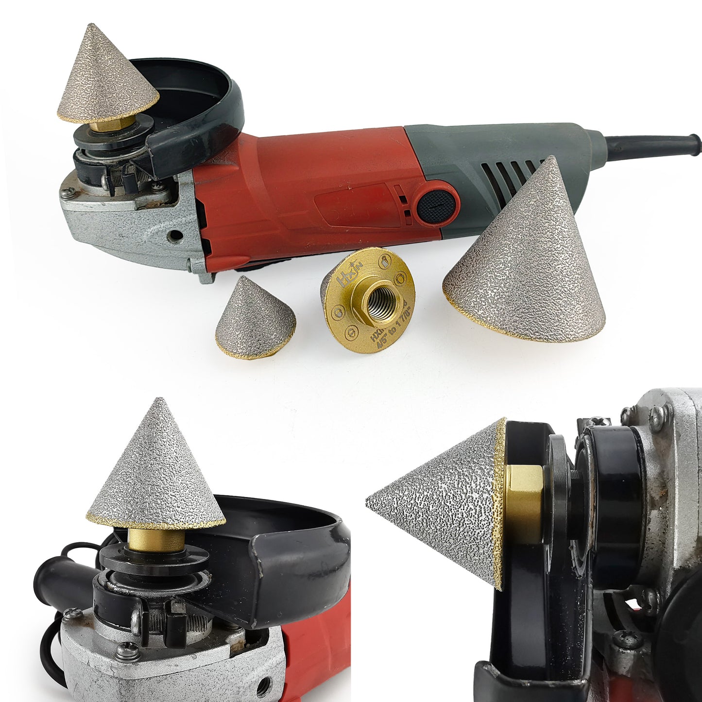 2pcs/set HXIN Vacuum Brazed Diamond Chamfering Bit For Beveling Holes On Marble Tile Ceramic