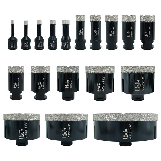Professional HXIN Vacuum Brazed Diamond Core Drill Bits with 5/8’’-11 Thread for Marble Porcelain Tile Ceramic Masonry
