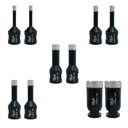 2pcs/set Professional HXIN Vacuum Brazed Diamond Core Drill Bits with 5/8’’-11 Thread for Marble Porcelain Tile Ceramic Masonry