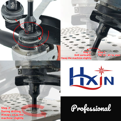 4pcs/set Professional HXIN Vacuum Brazed Diamond Core Drill Bits with 5/8’’-11 Thread for Marble Porcelain Tile Ceramic Masonry