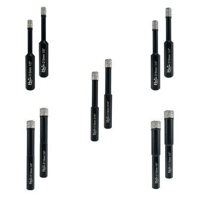 2pcs/set HXIN Vacuum Brazed Diamond Drill Bits With Hexagonal Shank for Marble, Ceramic, Tile, Porcelain