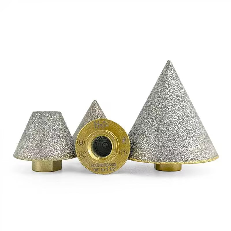 HXIN Vacuum Brazed Diamond Chamfering Bit For Beveling Holes On Marble Tile Ceramic
