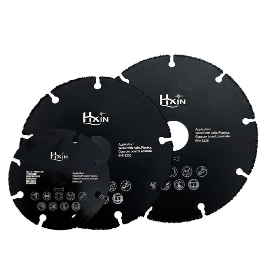 HXin Vacuum Brazed Dry Cutting Carbide Blades For wood, wood with nails, aluminium tube, copper tube, plastic, plaster