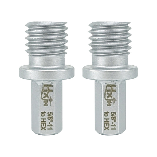 2pcs/set HXIN Core Drill Bit Adapter 5/8-11 thread to 3/8" Hexagon Shank