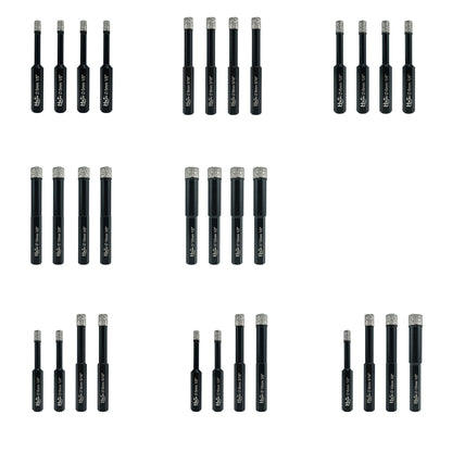 4pcs/set HXIN Vacuum Brazed Diamond Drill Bits With Hexagonal Shank for Marble, Ceramic, Tile, Porcelain