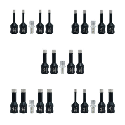 4pcs/set Professional HXIN Vacuum Brazed Diamond Core Drill Bits with 5/8’’-11 Thread for Marble Porcelain Tile Ceramic Masonry