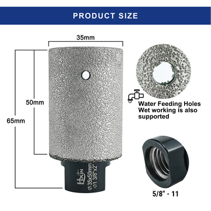 HXIN Vacuum Brazed Diamond Finger Bits 5/8-11 for Porcelain Hard Ceramic Marble Enlarging Holes