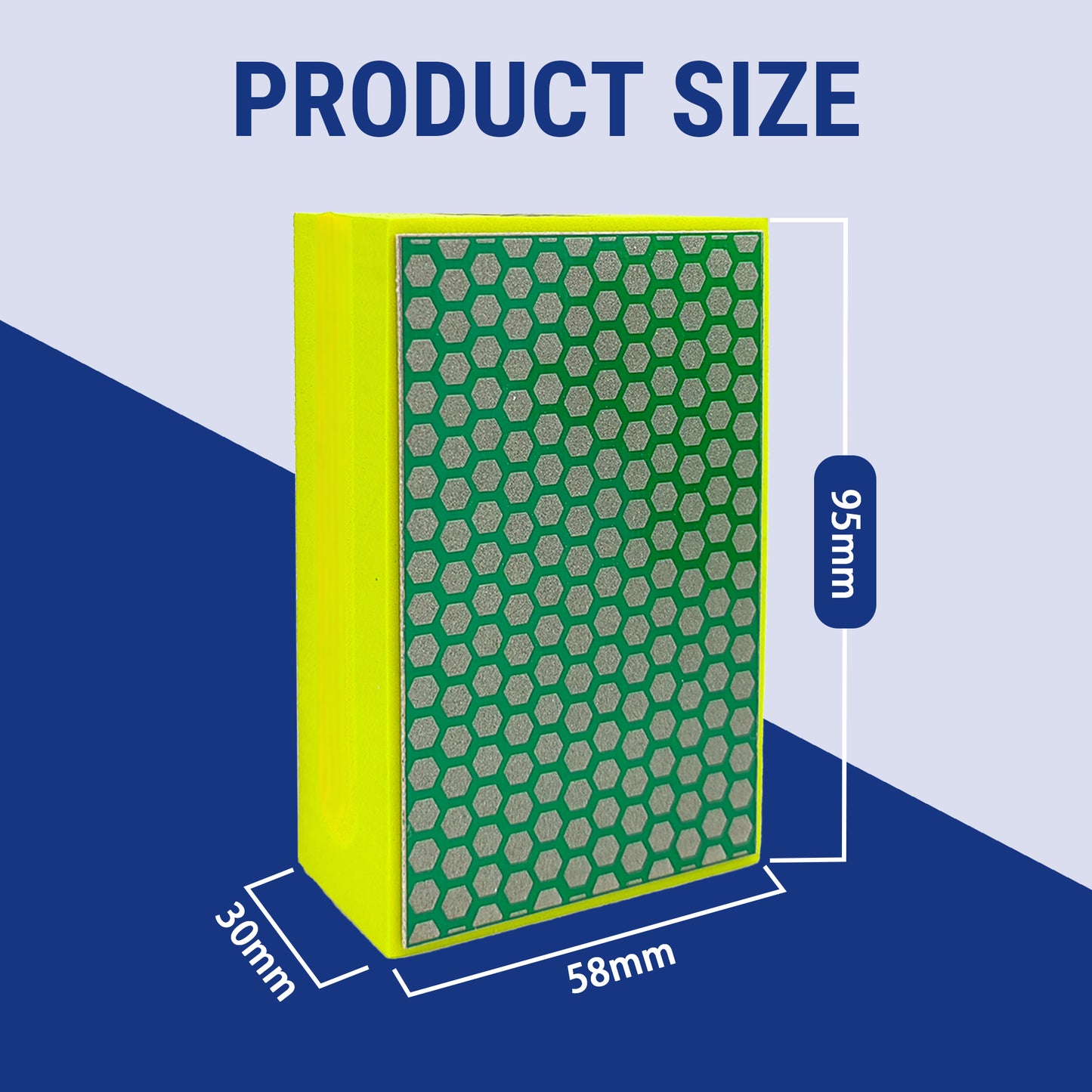 HXin Electroplated Diamond Hand Pad Sanding Block Sharp Glass Grinding Polishing Pad Sanding Block Foam Backing Hand-Held Sanding Block for Sanding Polishing Marble Tile Ceramics