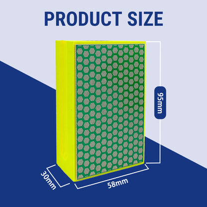 HXin Electroplated Diamond Hand Pad Sanding Block Sharp Glass Grinding Polishing Pad Sanding Block Foam Backing Hand-Held Sanding Block for Sanding Polishing Marble Tile Ceramics
