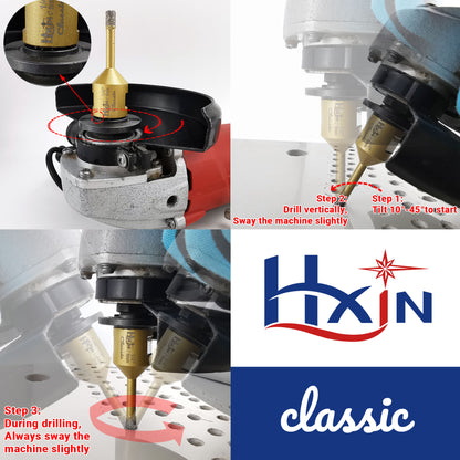 Classic HXIN Vacuum Brazed Diamond Core Drill Bits with 5/8''-11 thread for Porcelain Tile Marble Stone Masonry