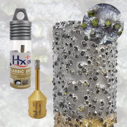 Classic HXIN Vacuum Brazed Diamond Core Drill Bits with 5/8''-11 thread for Porcelain Tile Marble Stone Masonry