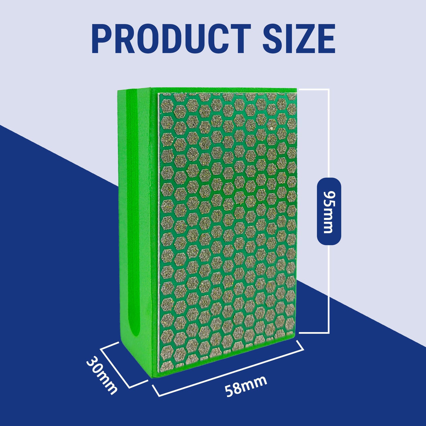 HXin Electroplated Diamond Hand Pad Sanding Block Sharp Glass Grinding Polishing Pad Sanding Block Foam Backing Hand-Held Sanding Block for Sanding Polishing Marble Tile Ceramics
