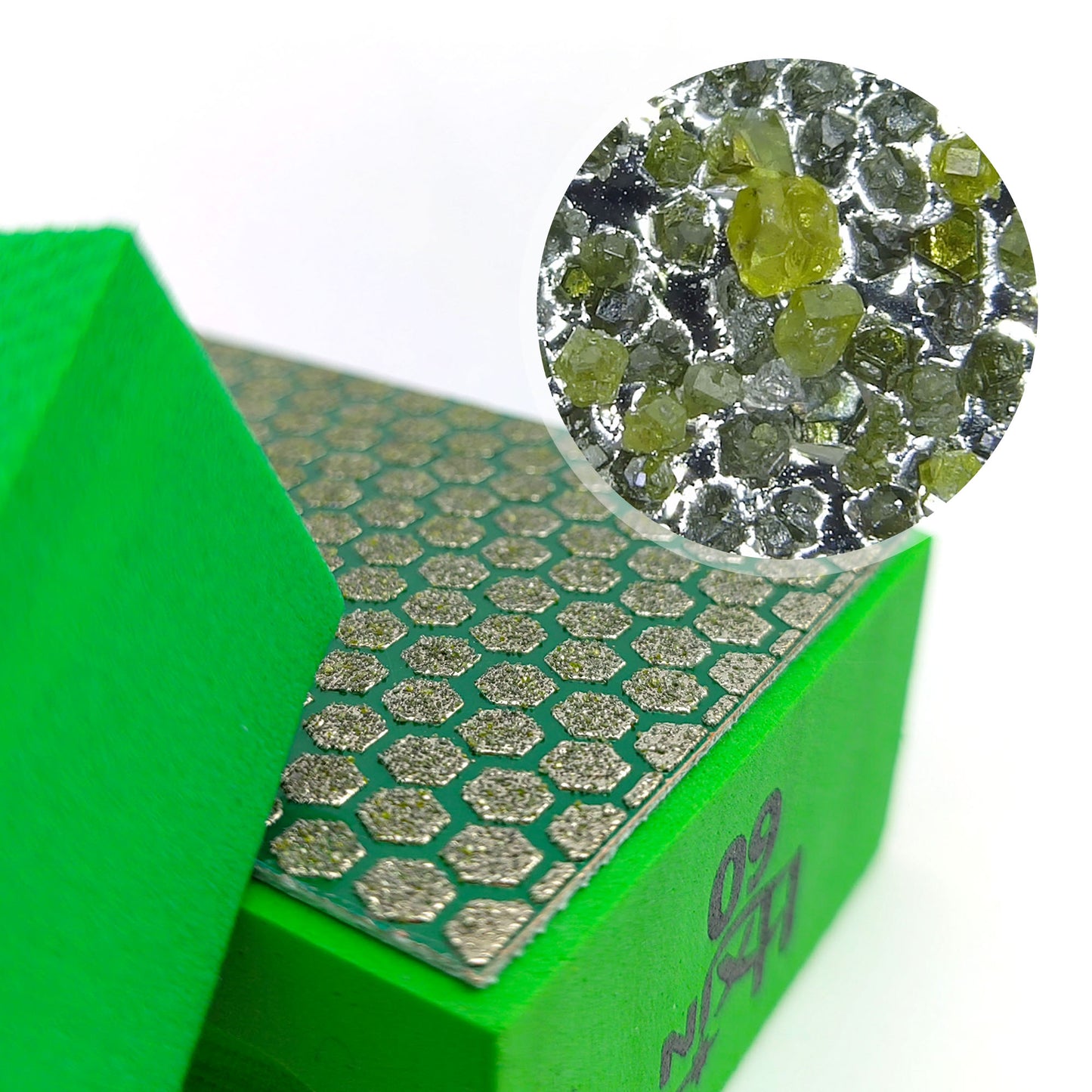 HXin Electroplated Diamond Hand Pad Sanding Block Sharp Glass Grinding Polishing Pad Sanding Block Foam Backing Hand-Held Sanding Block for Sanding Polishing Marble Tile Ceramics