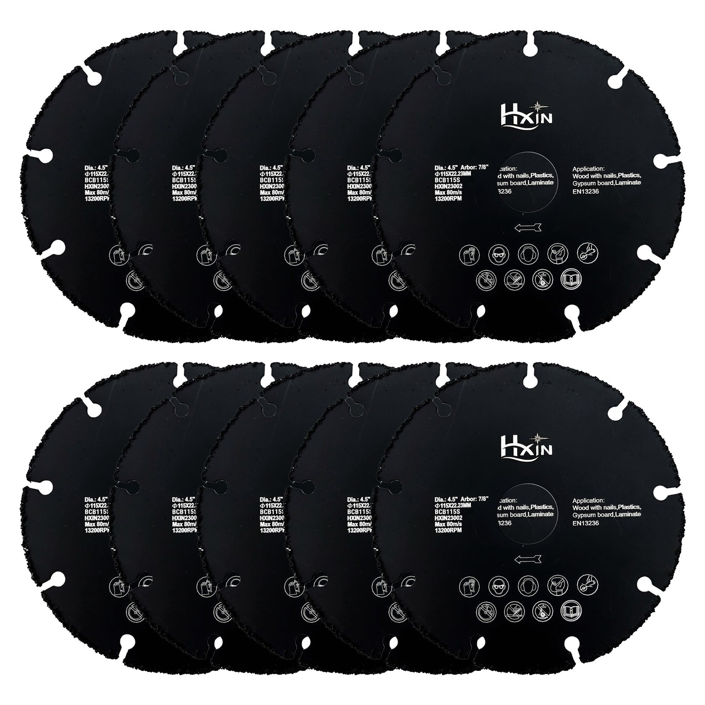 HXin Vacuum Brazed Dry Cutting Carbide Blades For wood, wood with nails, aluminium tube, copper tube, plastic, plaster