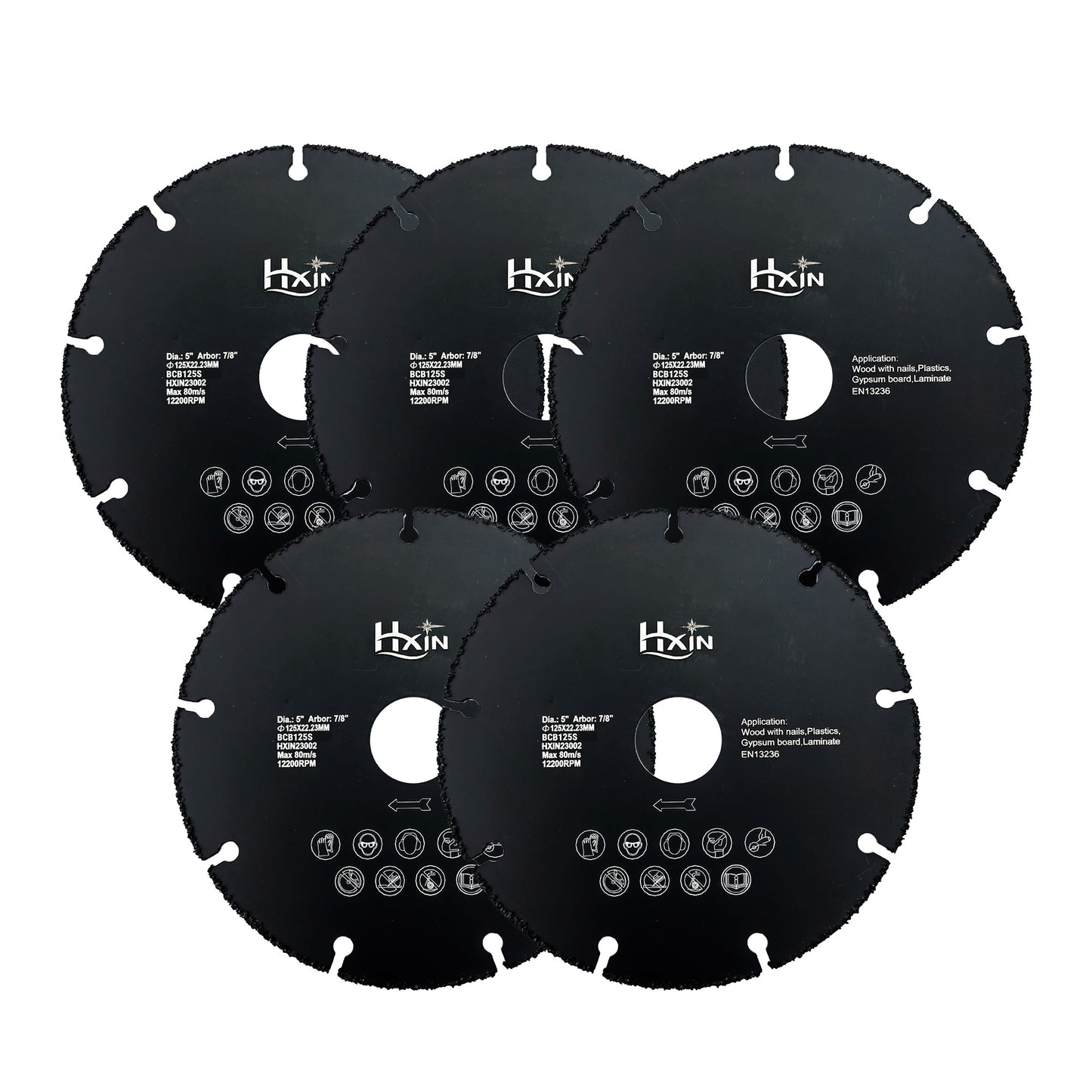 HXin Vacuum Brazed Dry Cutting Carbide Blades For wood, wood with nails, aluminium tube, copper tube, plastic, plaster