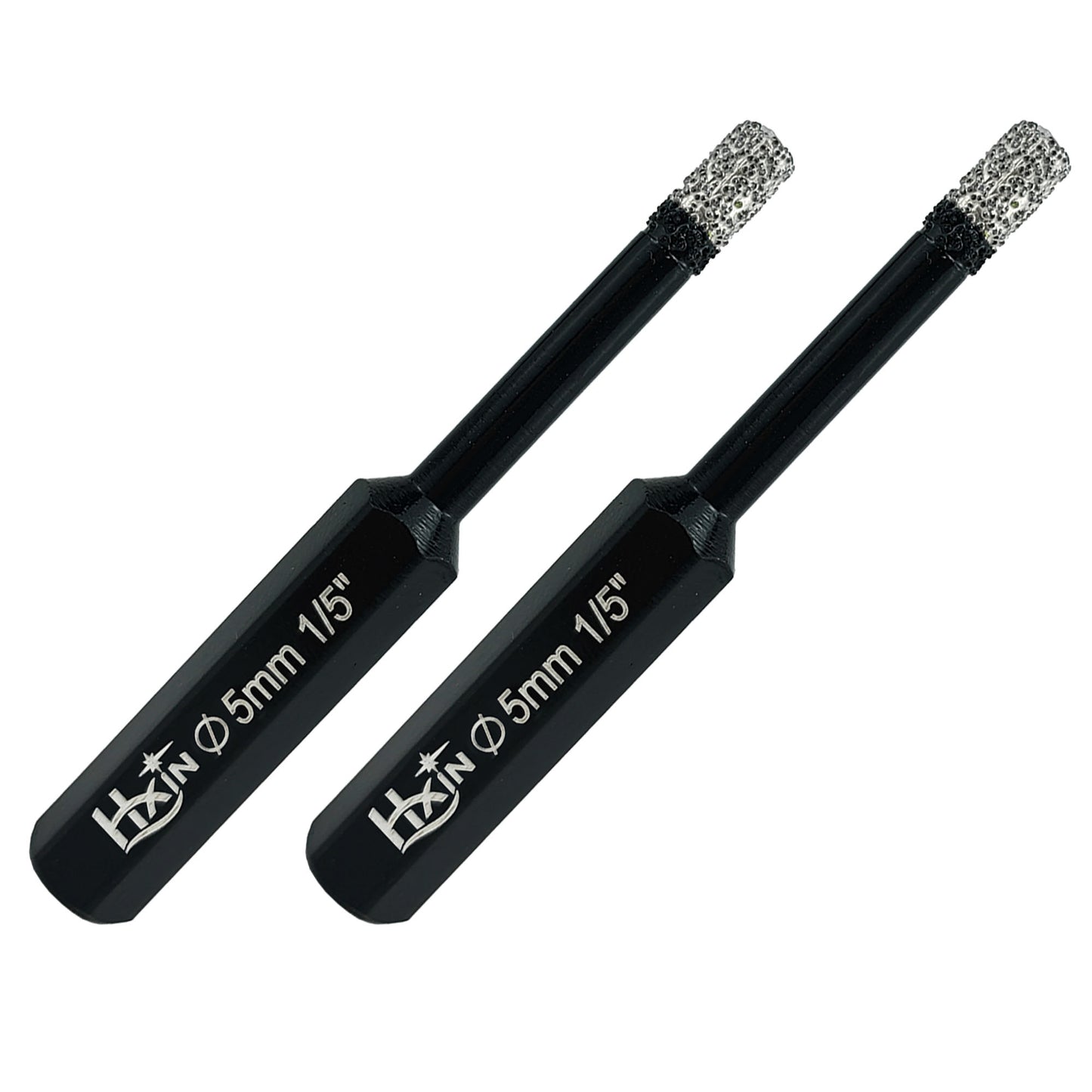 2pcs/set HXIN Vacuum Brazed Diamond Drill Bits With Hexagonal Shank for Marble, Ceramic, Tile, Porcelain