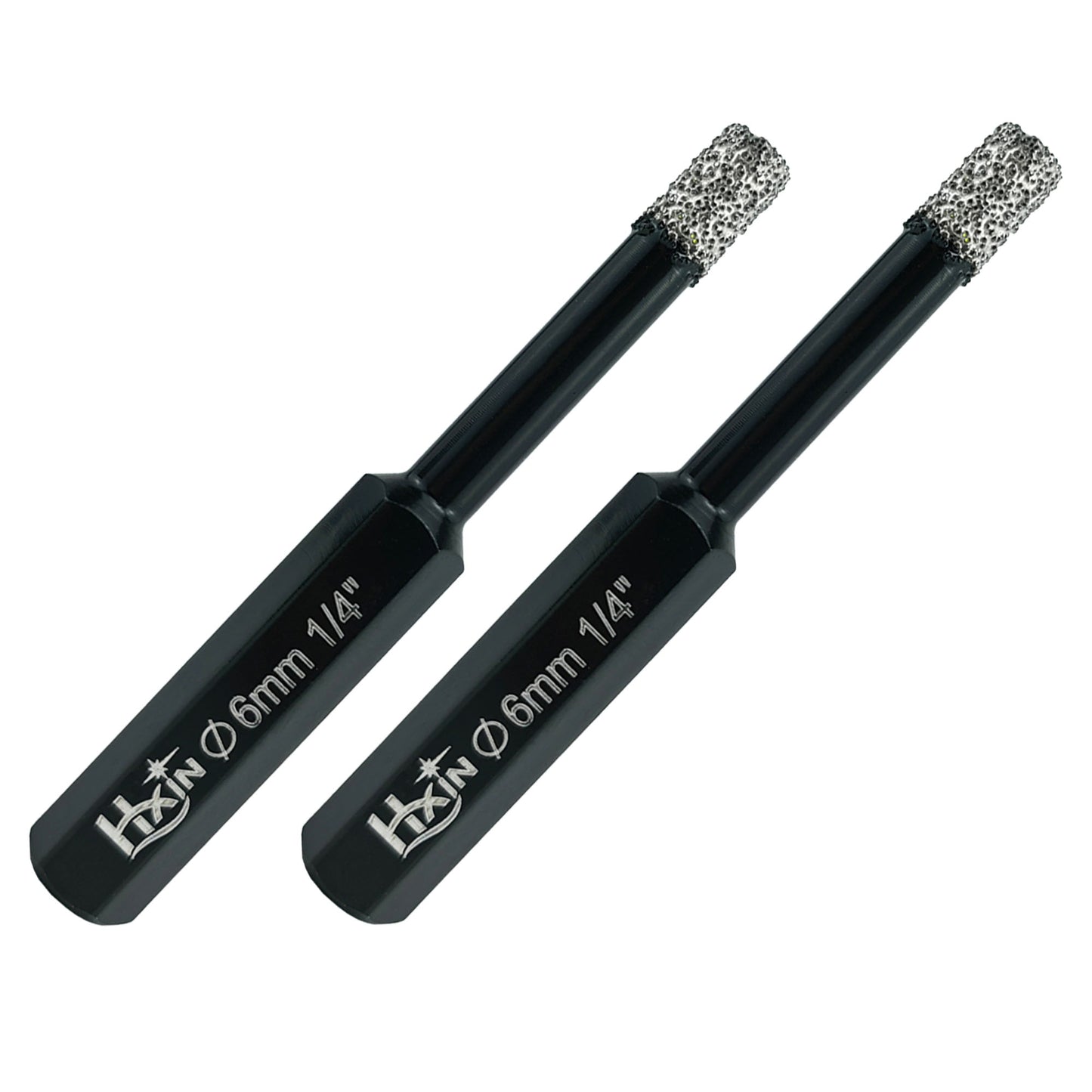2pcs/set HXIN Vacuum Brazed Diamond Drill Bits With Hexagonal Shank for Marble, Ceramic, Tile, Porcelain