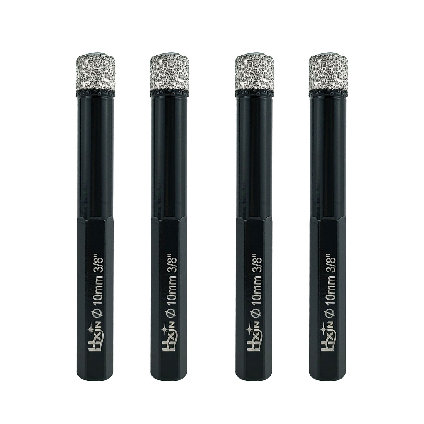 4pcs/set HXIN Vacuum Brazed Diamond Drill Bits With Hexagonal Shank for Marble, Ceramic, Tile, Porcelain