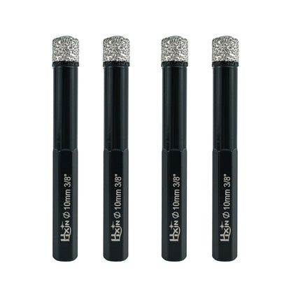 4pcs/set HXIN Vacuum Brazed Diamond Drill Bits With Hexagonal Shank for Marble, Ceramic, Tile, Porcelain