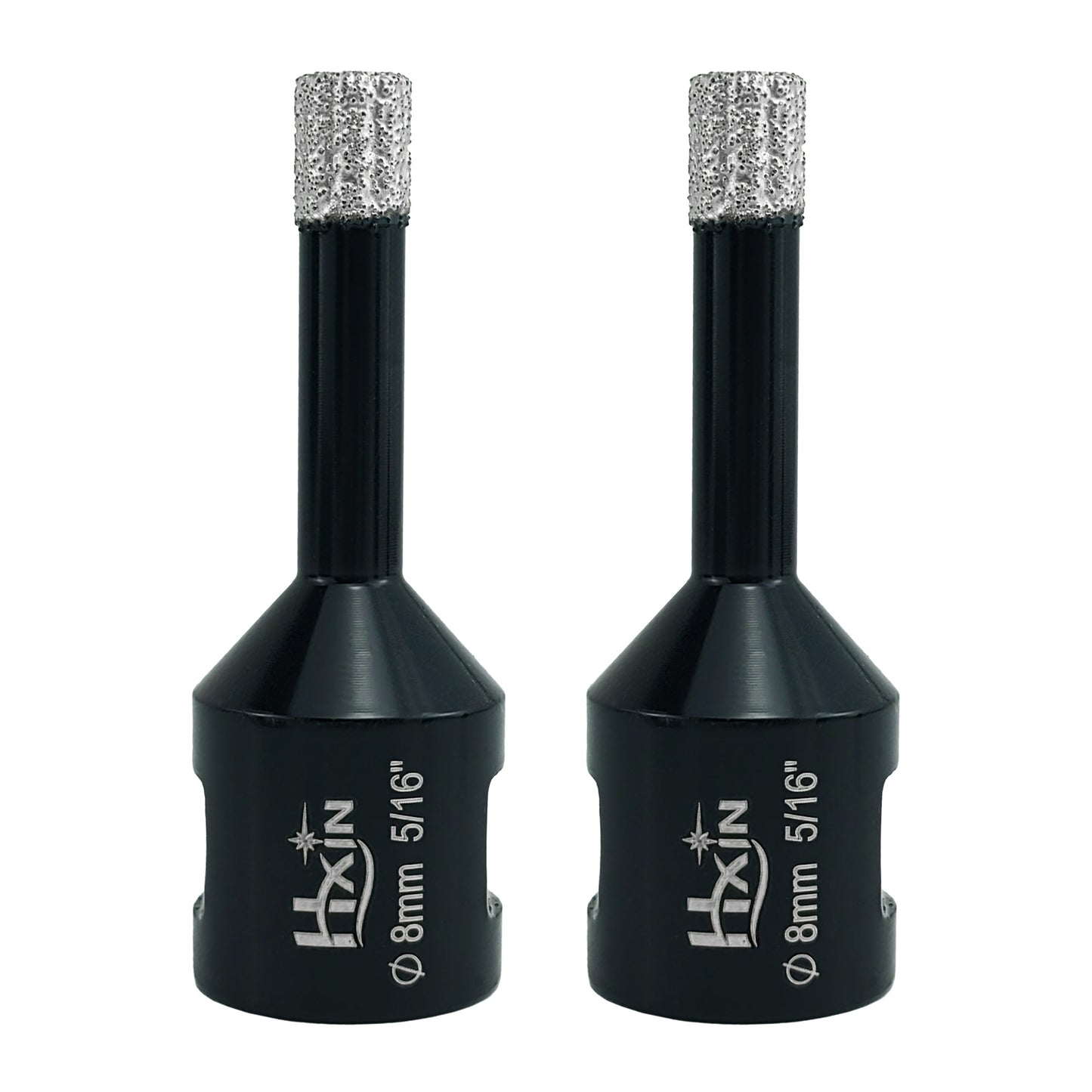 2pcs/set Professional HXIN Vacuum Brazed Diamond Core Drill Bits with 5/8’’-11 Thread for Marble Porcelain Tile Ceramic Masonry