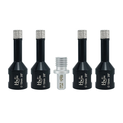4pcs/set Professional HXIN Vacuum Brazed Diamond Core Drill Bits with 5/8’’-11 Thread for Marble Porcelain Tile Ceramic Masonry
