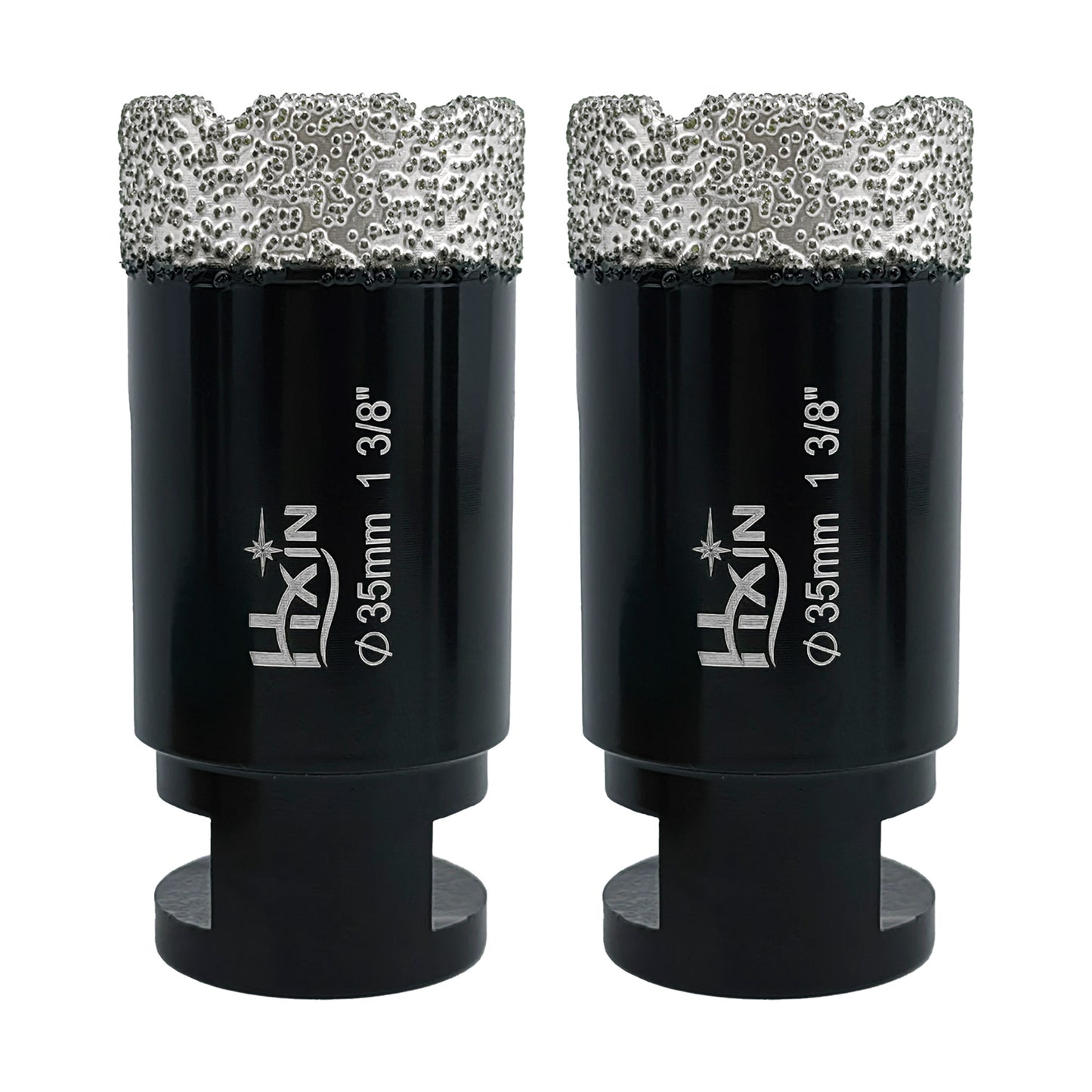 2pcs/set Professional HXIN Vacuum Brazed Diamond Core Drill Bits with 5/8’’-11 Thread for Marble Porcelain Tile Ceramic Masonry