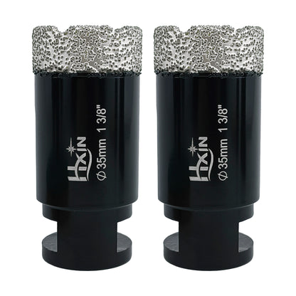 2pcs/set Professional HXIN Vacuum Brazed Diamond Core Drill Bits with 5/8’’-11 Thread for Marble Porcelain Tile Ceramic Masonry