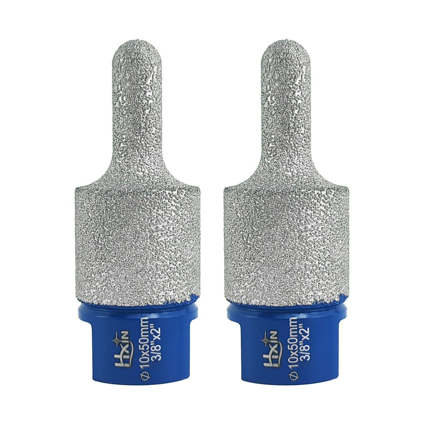 2pcs/set HXIN Vacuum Brazed Diamond Milling Finger Bits 5/8’’-11 Thread for Existing Holes Enlarging Shaping Trimming Tile Porcelain Ceramic Granite Marble