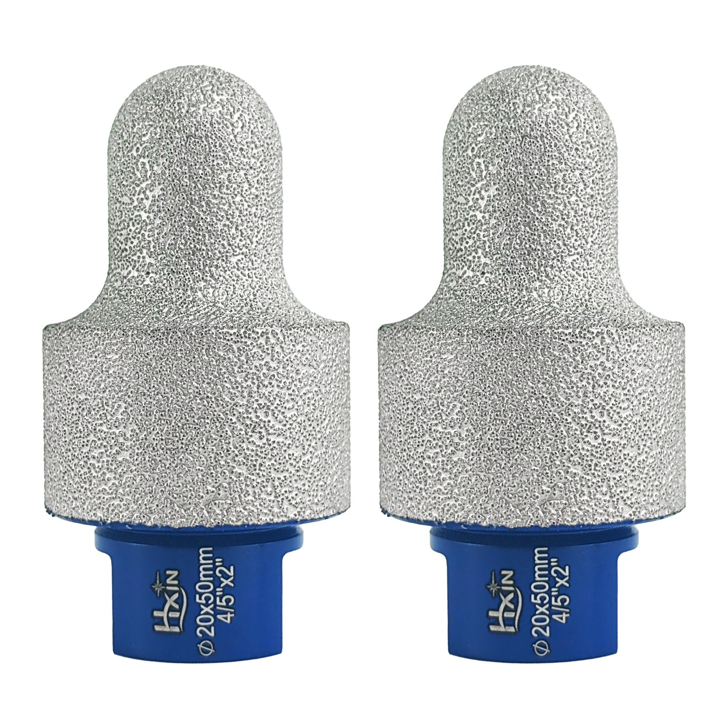 2pcs/set HXIN Vacuum Brazed Diamond Milling Finger Bits 5/8’’-11 Thread for Existing Holes Enlarging Shaping Trimming Tile Porcelain Ceramic Granite Marble