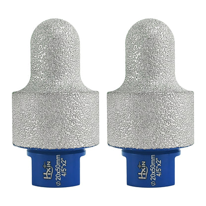2pcs/set HXIN Vacuum Brazed Diamond Milling Finger Bits 5/8’’-11 Thread for Existing Holes Enlarging Shaping Trimming Tile Porcelain Ceramic Granite Marble