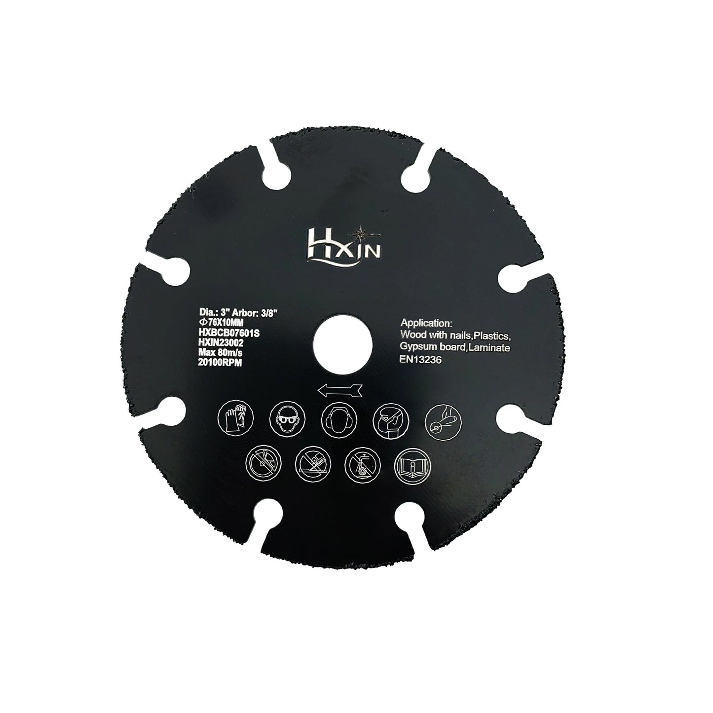 5pcs/set HXin Vacuum Brazed Dry Cutting Carbide Blades For wood, wood with nails, aluminium tube, copper tube, plastic, plaster