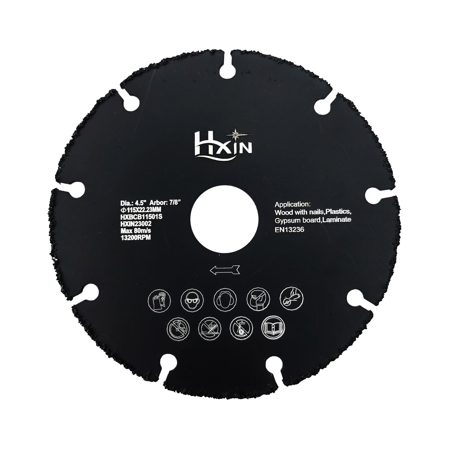 HXin Vacuum Brazed Dry Cutting Carbide Blades For wood, wood with nails, aluminium tube, copper tube, plastic, plaster