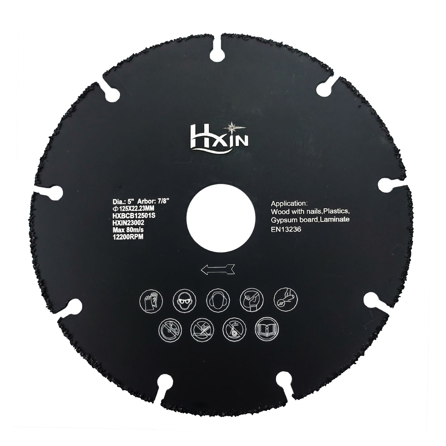 5pcs/set HXin Vacuum Brazed Dry Cutting Carbide Blades For wood, wood with nails, aluminium tube, copper tube, plastic, plaster