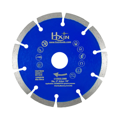HXIN General Purpose Sintered Segmented Diamond Saw Blade for Granite, Masonry, Concrete