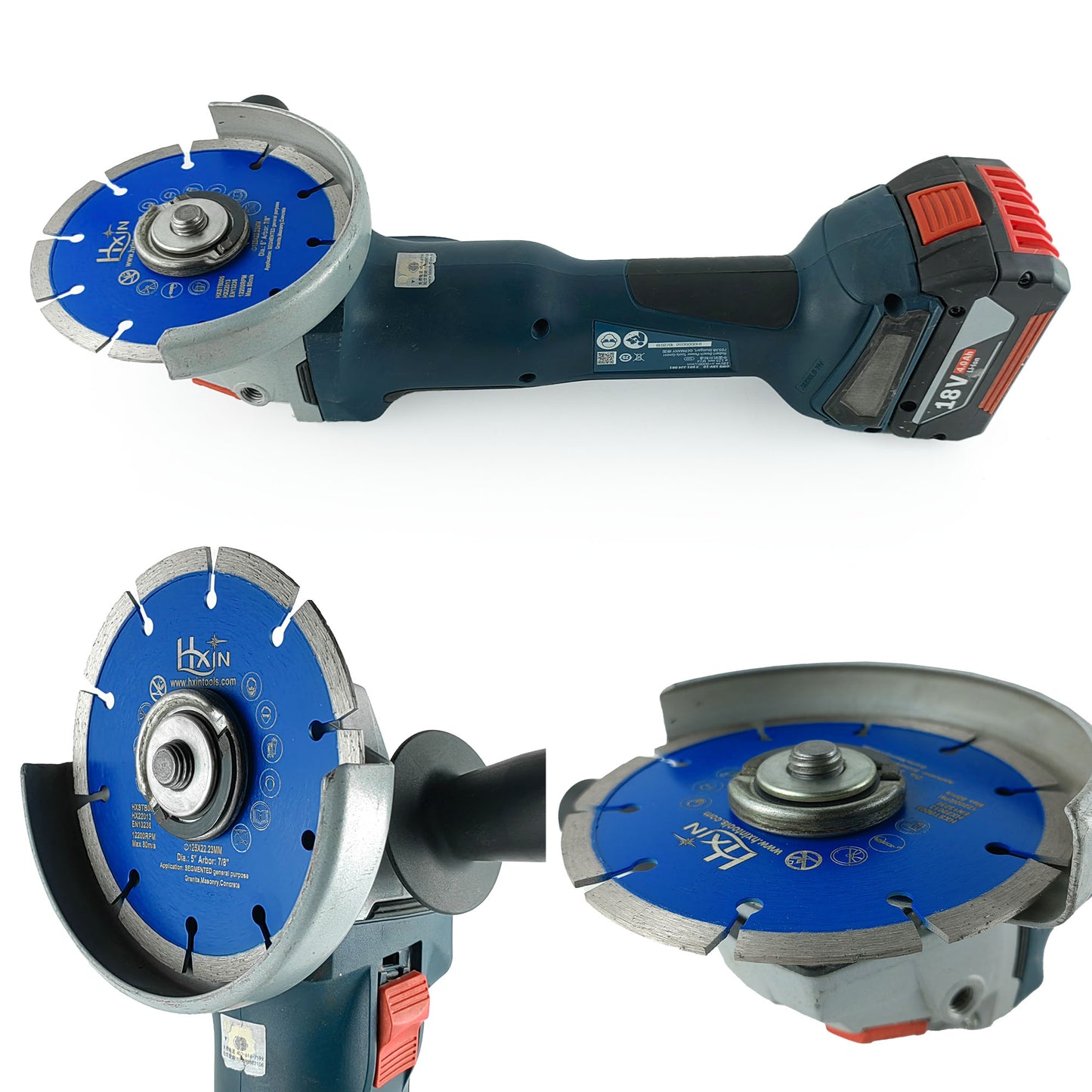 HXIN General Purpose Sintered Segmented Diamond Saw Blade for Granite, Masonry, Concrete