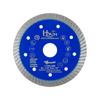 HXIN Turbo Sintered Diamond Saw Blade for Ceramic Tile Granite Marble Masonry Stone