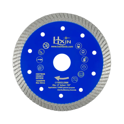 HXIN Turbo Sintered Diamond Saw Blade for Ceramic Tile Granite Marble Masonry Stone