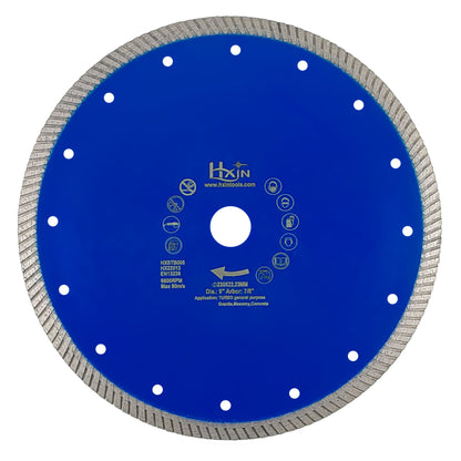 HXIN Turbo Sintered Diamond Saw Blade for Ceramic Tile Granite Marble Masonry Stone