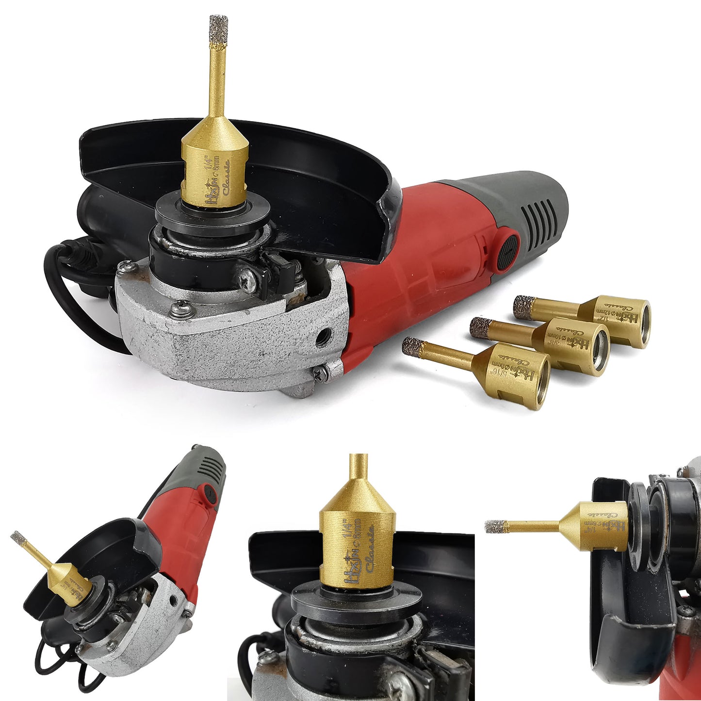 Classic HXIN Vacuum Brazed Diamond Core Drill Bits with 5/8''-11 thread for Porcelain Tile Marble Stone Masonry