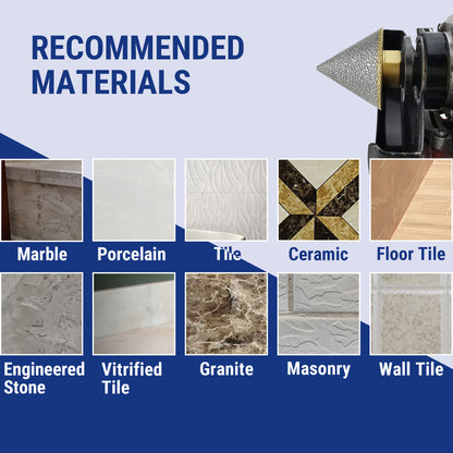 2pcs/set HXIN Vacuum Brazed Diamond Chamfering Bit For Beveling Holes On Marble Tile Ceramic