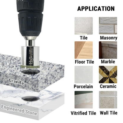 HXin Electroplated Diamond Core Drill Bits with Triangular Shank for Porcelain Tile Marble Stone Masonry